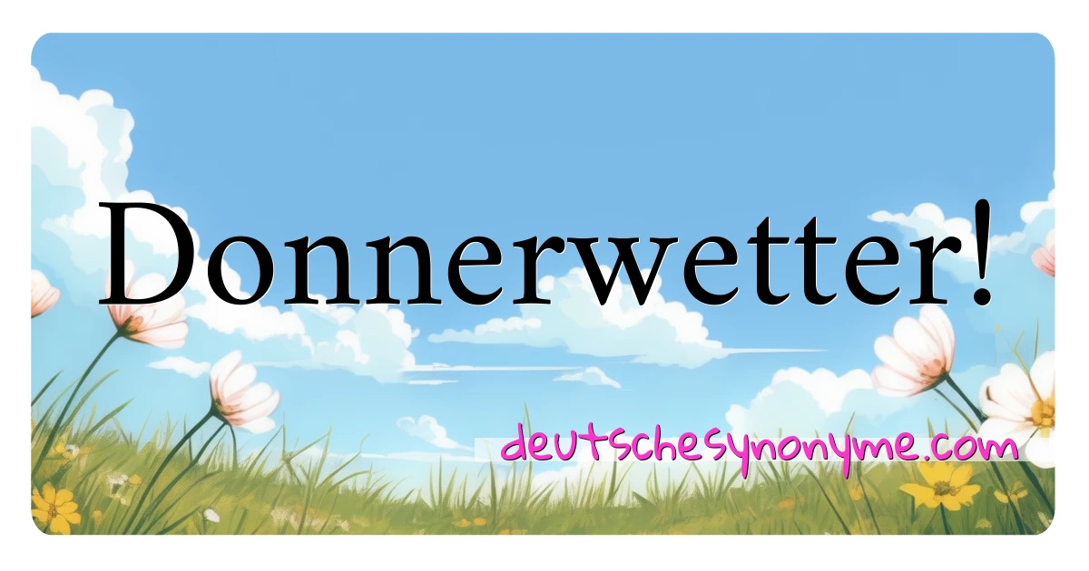 Donnerwetter! Synonyme Kreuzworträtsel bedeuten Erklärung und Verwendung