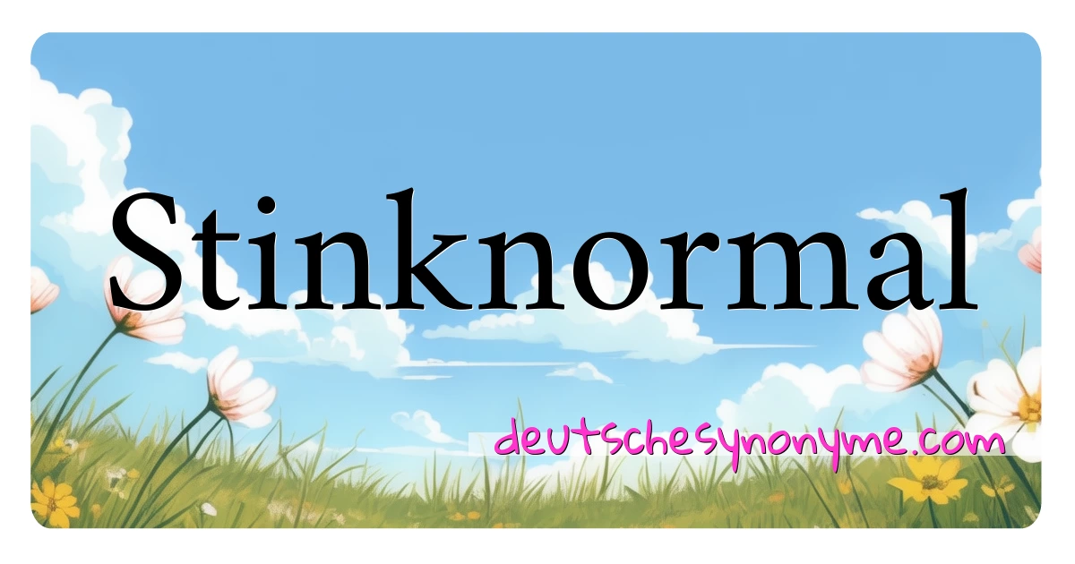 Stinknormal Synonyme Kreuzworträtsel bedeuten Erklärung und Verwendung