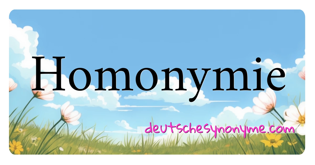 Homonymie Synonyme Kreuzworträtsel bedeuten Erklärung und Verwendung