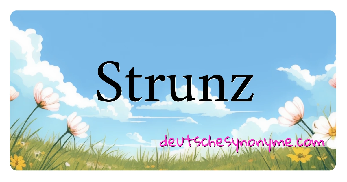 Strunz Synonyme Kreuzworträtsel bedeuten Erklärung und Verwendung