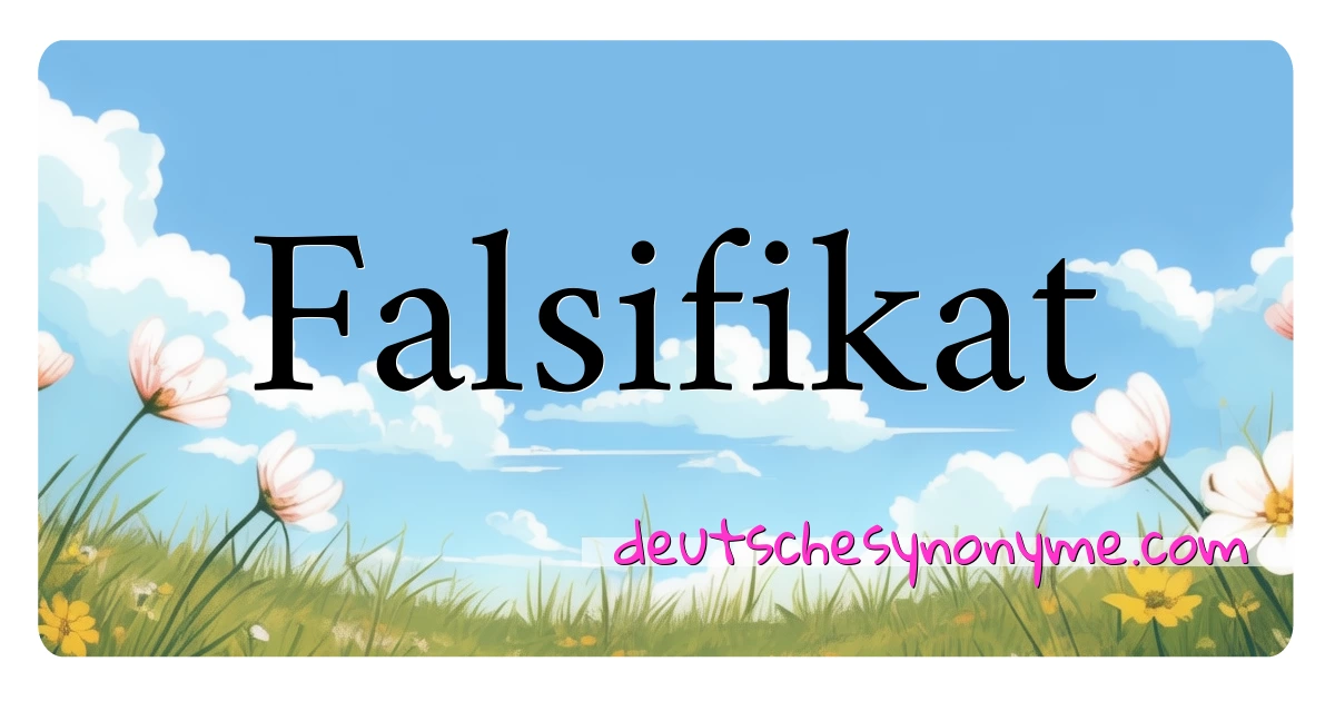 Falsifikat Synonyme Kreuzworträtsel bedeuten Erklärung und Verwendung