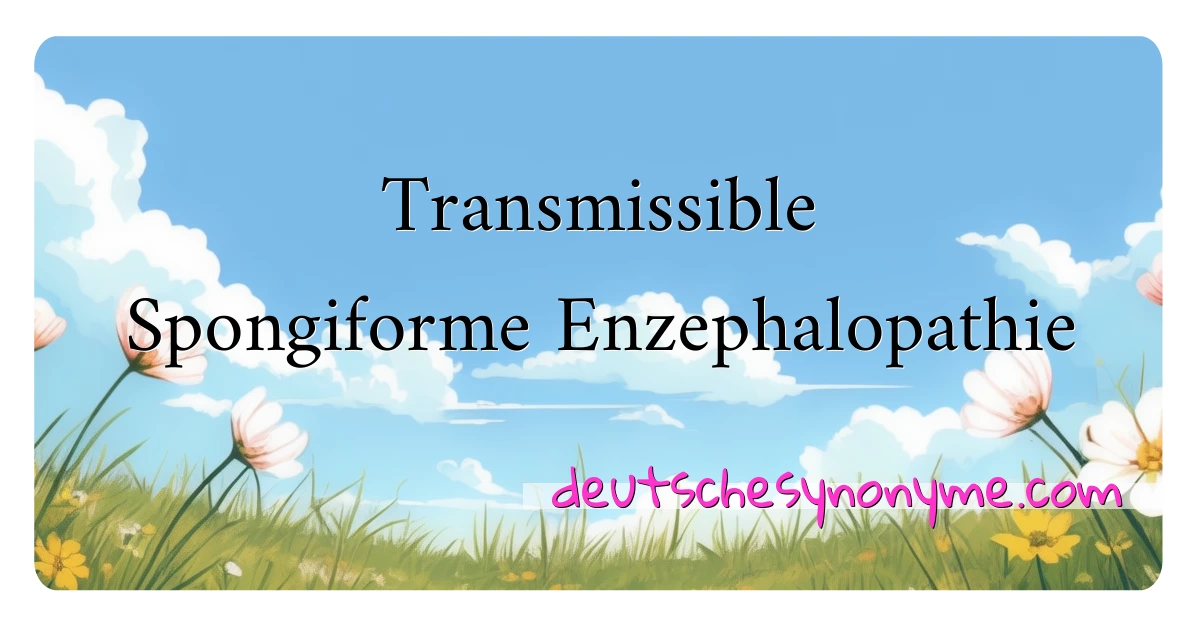 Transmissible Spongiforme Enzephalopathie Synonyme Kreuzworträtsel bedeuten Erklärung und Verwendung