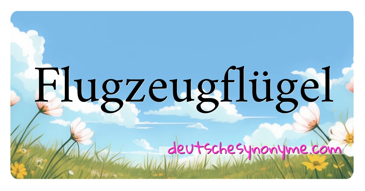 Flugzeugflügel Synonyme Kreuzworträtsel bedeuten Erklärung und Verwendung