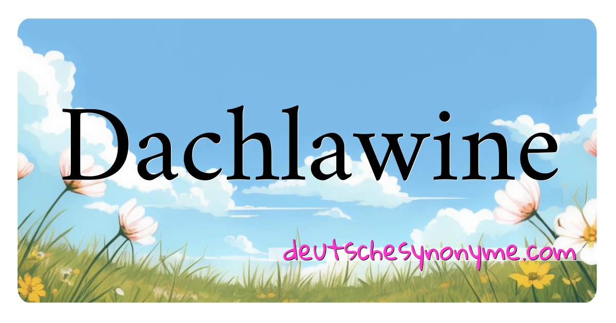 Dachlawine Synonyme Kreuzworträtsel bedeuten Erklärung und Verwendung