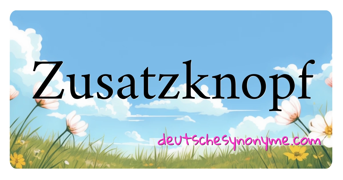 Zusatzknopf Synonyme Kreuzworträtsel bedeuten Erklärung und Verwendung