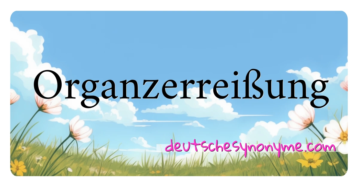 Organzerreißung Synonyme Kreuzworträtsel bedeuten Erklärung und Verwendung