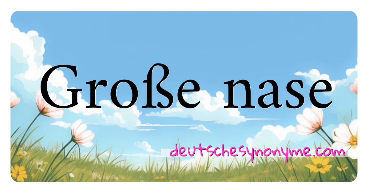 Große nase Synonyme Kreuzworträtsel bedeuten Erklärung und Verwendung