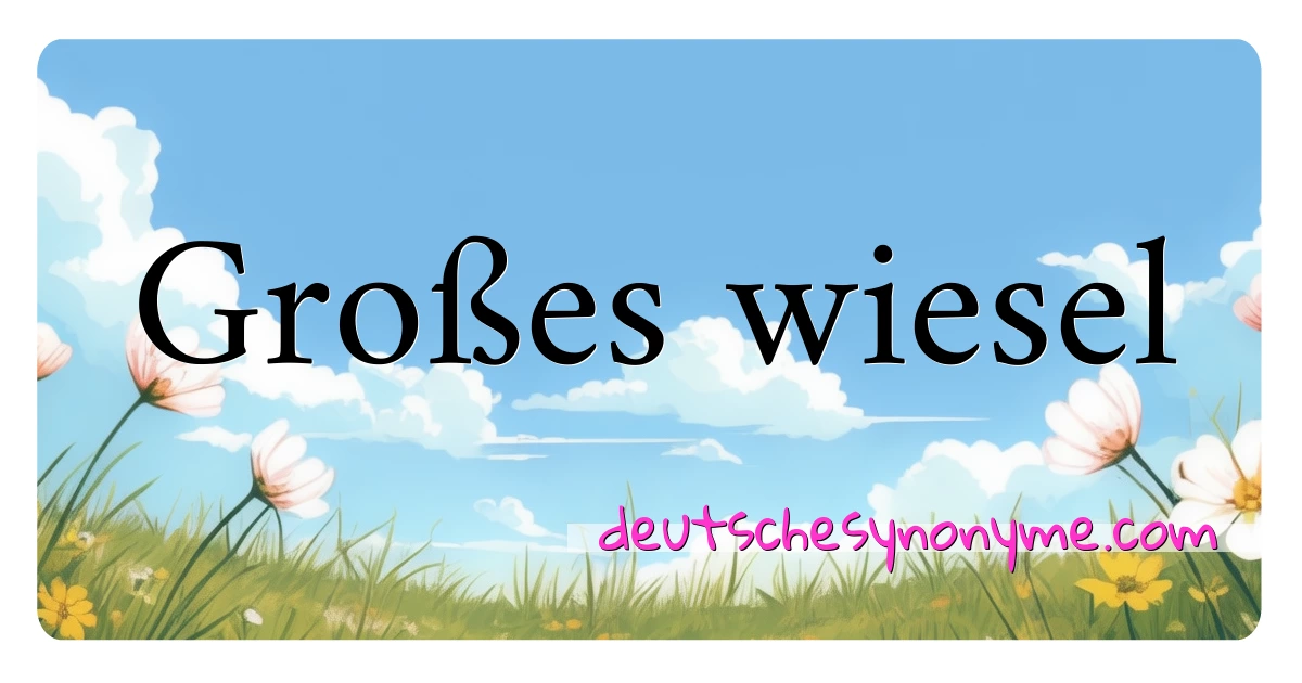 Großes wiesel Synonyme Kreuzworträtsel bedeuten Erklärung und Verwendung