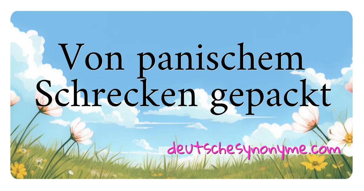 Von panischem Schrecken gepackt Synonyme Kreuzworträtsel bedeuten Erklärung und Verwendung