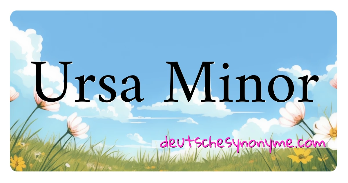 Ursa Minor Synonyme Kreuzworträtsel bedeuten Erklärung und Verwendung