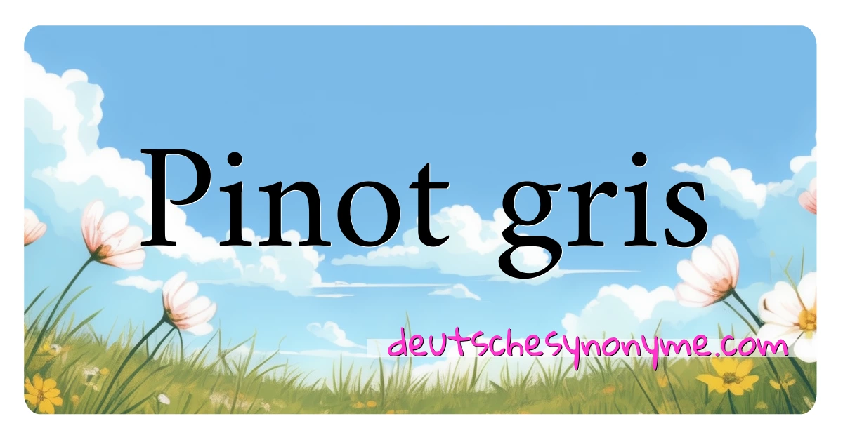 Pinot gris Synonyme Kreuzworträtsel bedeuten Erklärung und Verwendung